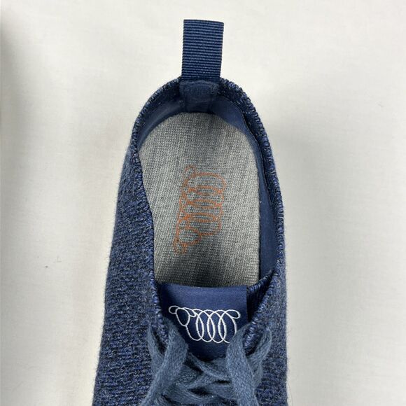 Woolloomooloo EUC Darwin Sneakers Womens 37 Navy Blue Merino Wool Lace Up - Picture 7 of 7
